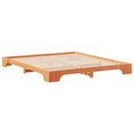 vidaXL Cadre de lit surélevé Marron 180 x 220 cm Bois massif en pin