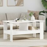 vidaXL Table basse Blanc 90 x 50 x 45 cm Bois d'ingénierie