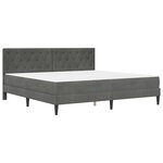 vidaXL Cadre de lit avec matelas Gris foncé 180 x 200 cm Velours