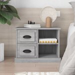 vidaXL Table de chevet sonoma gris 60x35 5x45 cm