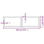 vidaXL Dessus de table bois massif traité bordure assortie