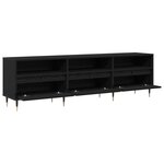 vidaXL Meuble TV Chêne noir 150x30x44 5 cm Bois d'ingénierie