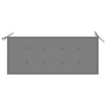 vidaXL Banc de jardin 2 places avec coussin 120 cm Bois d'eucalyptus