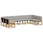 vidaXL Ensemble de canapés d'extérieur 10 pc Blanc et gris clair