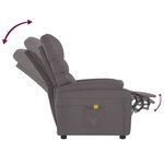 vidaXL Fauteuil de massage Gris Similicuir