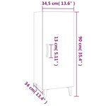 vidaXL Buffet Sonoma gris 34 5x34x90 cm Bois d'ingénierie