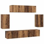 vidaXL Ensemble meuble TV 6 Pièces Bois ancien 80 x 30 x 30 cm