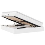 vidaXL Lit avec rangement et matelas avec matelas Blanc 180 x 200 cm