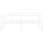 vidaXL Cadre de canapé-lit extensible blanc métal 90x200 cm