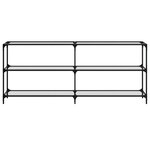vidaXL Table console avec dessus en verre transparent 194 5x30x81 cm