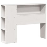 vidaXL Lit bibliothèque sans matelas blanc 100x200 cm bois pin massif