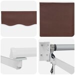 vidaXL Auvent rétractable électrique Marron et blanc 2 5 x 2 m