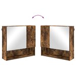vidaXL Armoire Miroir Chêne fumé 59 x 17 x 55 cm Bois d'ingénierie