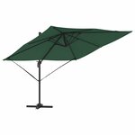 vidaXL Parasol Roma Vert 286 x 285 x 265 cm Polyester et Aluminium