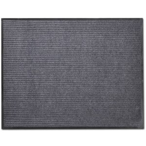 vidaXL Tapis d'entrée gris 90 x 150 cm PVC