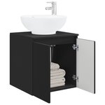 vidaXL Vanité de lavabo mural Noir 49 5 x 44 5 x 65 cm