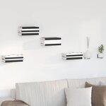vidaXL Étagère flottante avec étagère 24 Pièces Noir 6 x 10 8 x 6 6 cm