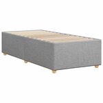 vidaXL Cadre de lit Gris clair 90x200 cm Tissu