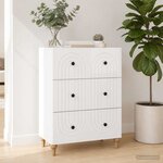 vidaXL Armoire à tiroirs Blanc brillant 66 x 34 5 x 90 cm