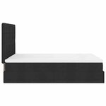 VidaXL Cadre de lit ottoman avec matelas noir 140x190 cm tissu