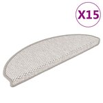 vidaXL Tapis d'escalier autocollants aspect sisal 15 Pièces 65x21x4 cm