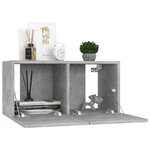 vidaXL Meubles TV 4 Pièces Gris béton 60x30x30 cm Aggloméré