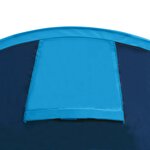 vidaXL Tente de camping 4 personnes bleu marine et bleu clair