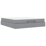 vidaXL Cadre de lit avec stockage Gris clair 180 x 200 cm tissu