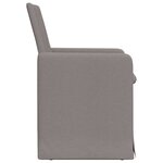vidaXL Chaises de salle à manger 2 Pièces Taupe 57 x 67 x 95 cm tissu