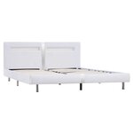 vidaXL Cadre de lit avec LED sans matelas blanc 180x200 cm