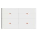 vidaXL Cadre de lit avec rangement avec tête de lit Blanc 120 x 200 cm