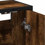 vidaXL Armoire à miroir de salle de bain chêne fumé bois d’ingénierie
