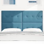 vidaXL Tête de lit avec tête de lit Bleu foncé 160 cm Cuir synthétique