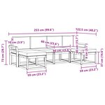 vidaXL Ensemble de canapés d'extérieur 6 pc Blanc et crème Polyester