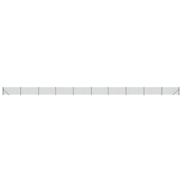 vidaXL Clôture en treillis métallique avec bride vert 1x25 m