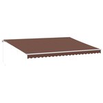 vidaXL Auvent manuel rétractable avec LED marron 500x350 cm