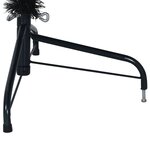 vidaXL Demi sapin de Noël artificiel avec support Noir 210 cm PVC