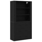 vidaXL Haut de gamme Chêne noir 80 x 33 x 150 cm Bois d'ingénierie