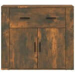 vidaXL Buffet Chêne fumé 80x33x70 cm Bois d'ingénierie