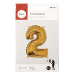 Ballon en aluminium chiffre 2 or 40cm