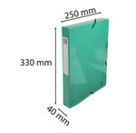 Boîte de classement iderama dos de 40mm - a4 - vert foncé - x 8 - exacompta