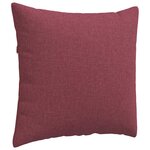vidaXL Coussins de canapé 2 Pièces Bordeaux 50 x 50 cm tissu