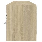 vidaXL Meuble TV mural avec LED chêne sonoma 180x31x38 cm