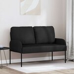 vidaXL Canapés avec coussin 110cm Noir Contreplaqué