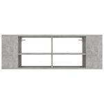 Vidaxl meuble tv mural gris béton 102x35x35 cm aggloméré