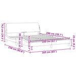 vidaXL Cadre de lit sans matelas blanc et noir 160x200 cm similicuir
