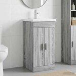 vidaXL Meuble de salle de bain avec évier Sonoma gris