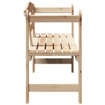 vidaXL Banc extérieur Marron 119 x 76 x 44cm Bois de pin massif