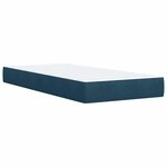 vidaXL Sommier à lattes de lit avec matelas bleu 80x200 cm velours