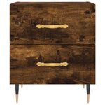 vidaXL Table de chevet chêne fumé 40x35x47 5 cm bois d’ingénierie